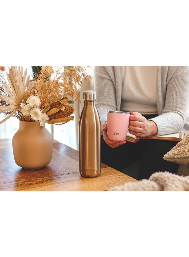 S'well Original BPA-Fee Stainless Steel Vacuum-Insulated Water Bottle Copper and Silver 500 ml 10017-H20-56020EU - Image 3